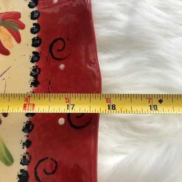 CERAMIC POTTERY TUSCAN FLORAL BY GIANI AMBIANCE COLLECTIONS SERVING PLATTER - Picture 6 of 9